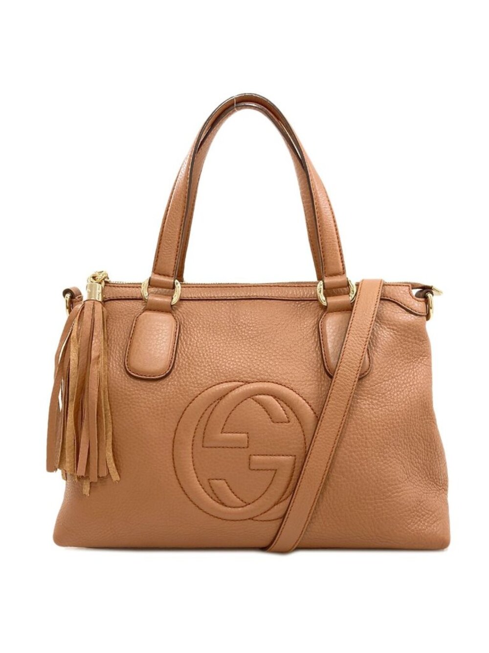 Gucci Soho Interlocking G 2-Way Handbag Calfskin
